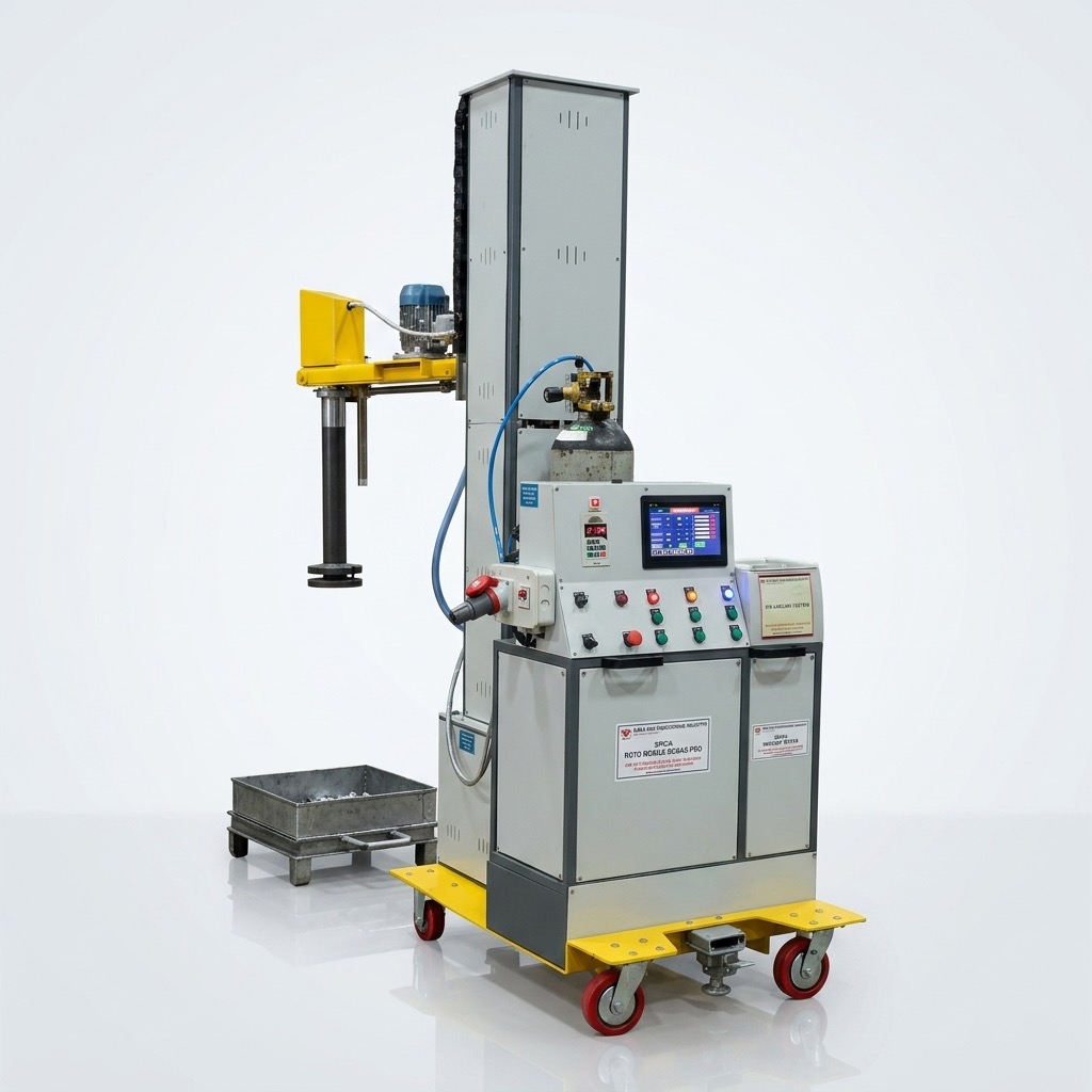 Rotary degassing system